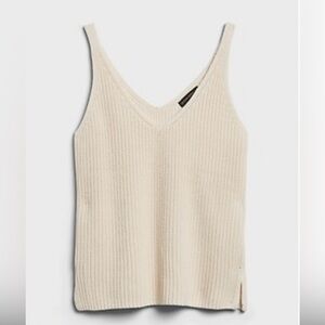 Banana Republic Knit Tank Top Cream Colored